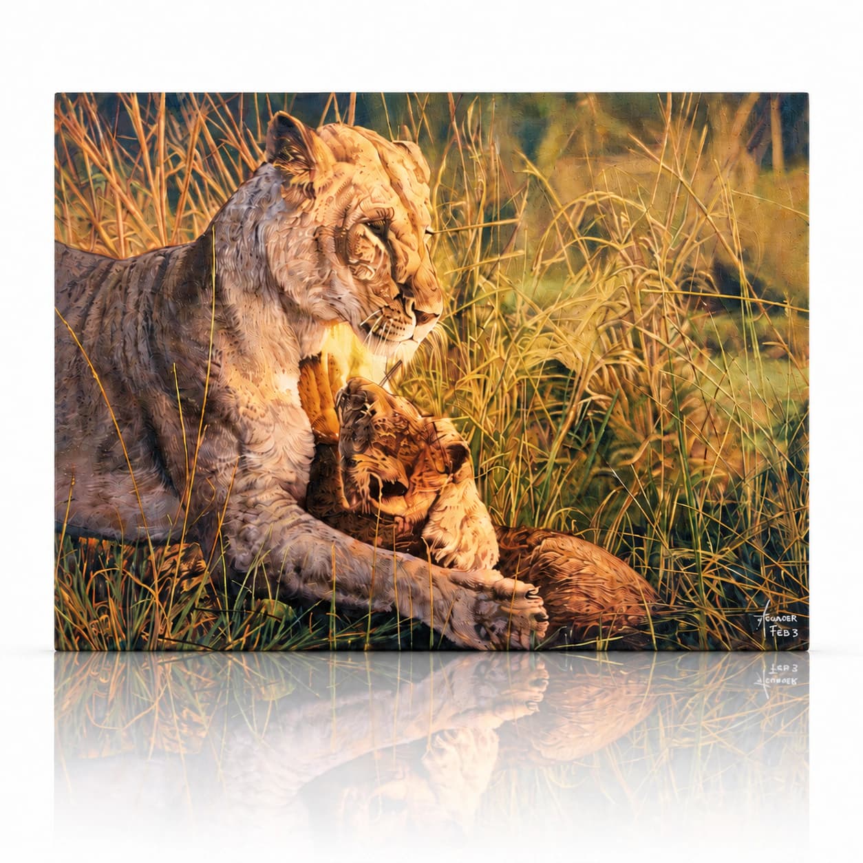 ''A Mother’s Embrace'' — Oil Painting